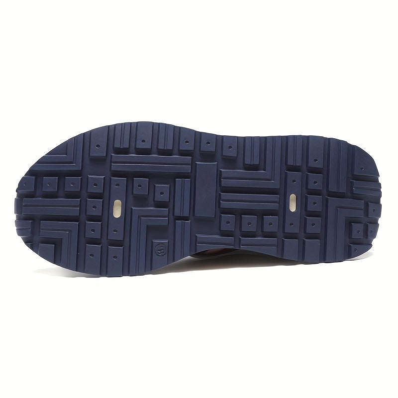 Men'S Casual Sneakers - Comfortable, Non-Slip, All-Season Footwear with Lace-Up Closure, Stylish Brown and Teal Design, Everyday Walking Shoes Stylish Casual Shoes Laceup Construction, Casual Shoes