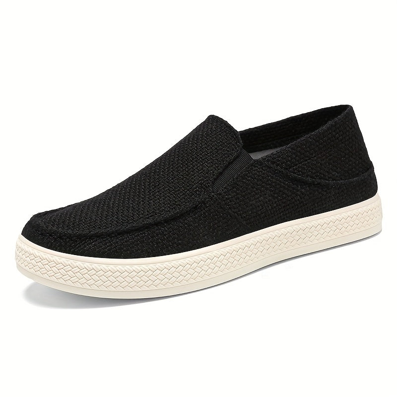 Men'S Summer Slip-On Casual Shoes - Lightweight Breathable Fabric Upper, Cushioned EVA Insole Durable TPU Sole for Outdoor Travel, Parties, Hiking, Walking - Beige, Party Footwear, Minimalist Design, Comfortable Fit