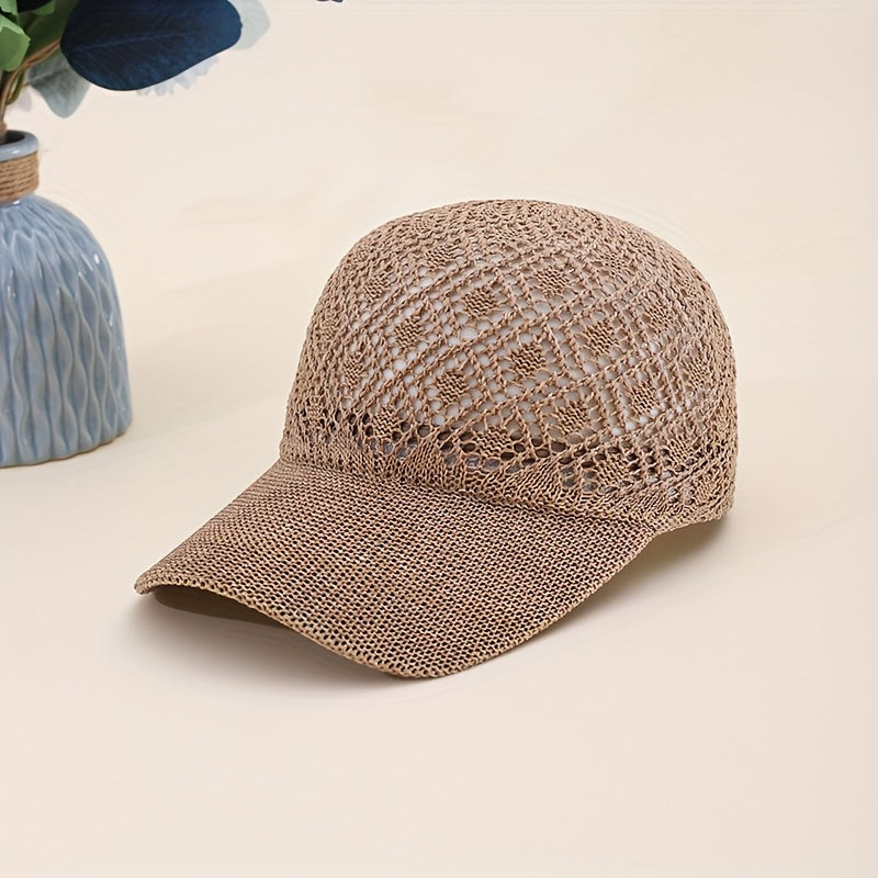 1pc New Hollow-Out Baseball Cap Summer Women's Versatile Adjustable Bucket Hat
