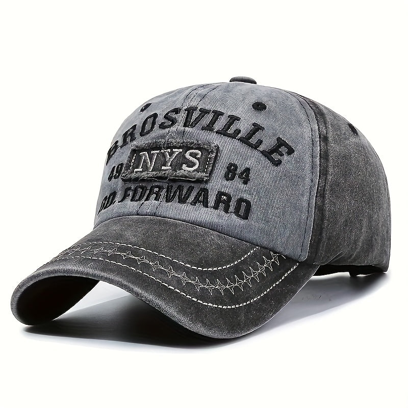 Vintage Embroidered Washed Baseball Cap with NYS 1984, Adjustable, Fade-Resistant Dad Hat - Comfortable Fabric, Sun Protection Suitable for Golf, Fishing, etc. - Ideal Gift