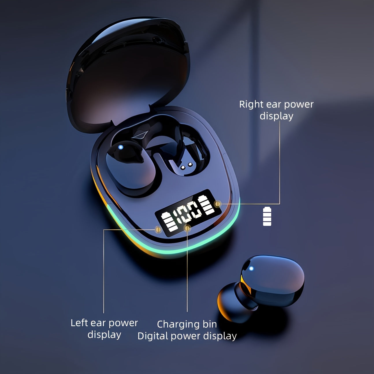 New TWS Wireless Earphones Headphones with LED Display Touch In-Ear TWS Wireless Earbuds Sports Music Game Headset For lOS/Android