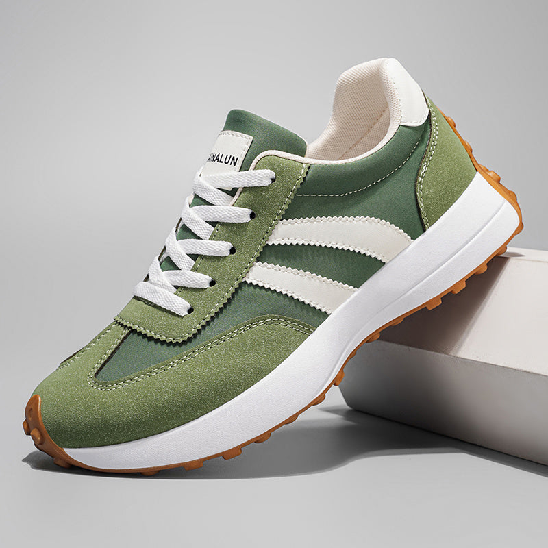 1 Pair of Men'S Casual Sneakers, Comfortable And Fashionable on The Feet, Suitable for All Seasons, White, Black, Green - Suitable for Outdoor Travel, Walking, And Sports - ayq