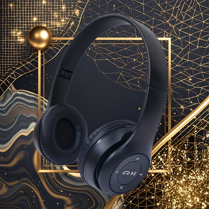 Wireless DJ Headphones with Foldable Design - Long Battery Life, 3.5mm Audio Jack, Ideal for PC/TV/Phone - Popular Over-Ear Wireless Headphones, DJ Headphones|Foldable Headphones|Rechargeable Battery