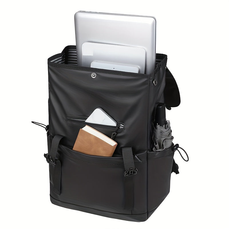 Business Travel Backpack Men'S Stylish Black Gray-Green Large-Capacity Backpack with Dry Wet Separation Perfect for Business Trips, Gym, Swim Short Stays Durable Commuter Backpack for Work, School, and Travel 60-I