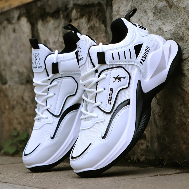 Men'S Basketball Shoes, Athletic Sneakers for Students, High-Top, Shock-Absorbing, Durable, Breathable Footwear Suitable for Concrete Surfaces.