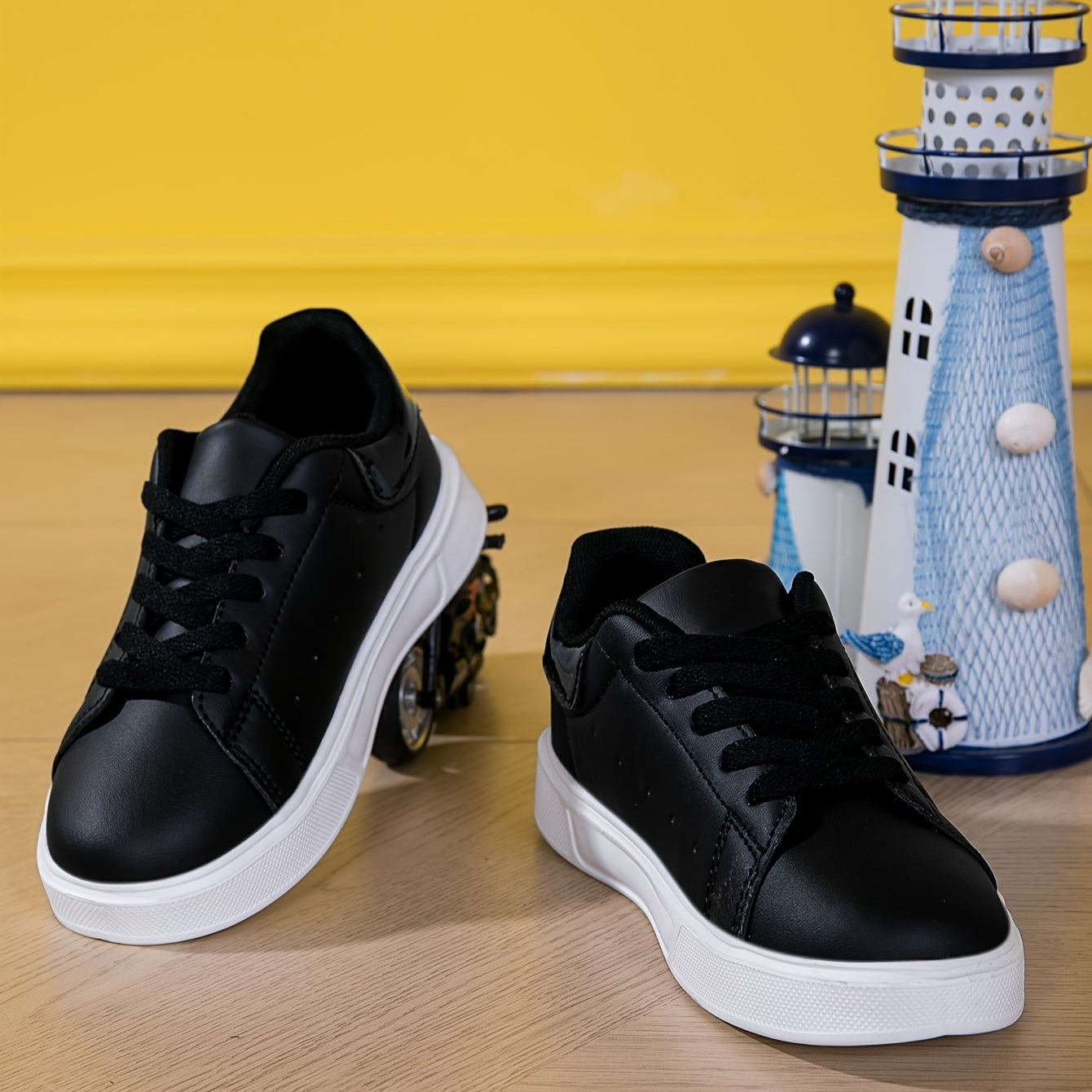 Casual Comfortable Lace Up Sneakers For Boys, Breathable Non-slip Skateboard Shoes For All Seasons