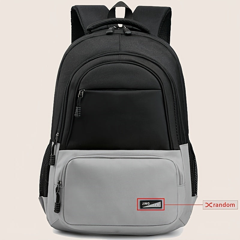 Durable Oxford Fabric Backpack - Spacious, Breathable, Adjustable Strap, Laptop Compartment, Ideal for Hiking, Camping, Travel, School Work - High 46cm, Long 32cm, Thick 19cm, School Backpack Adjustable Strap Backpack D