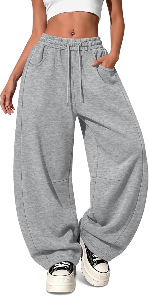 Women's Barrel Baggy Wide Leg Sweatpants for Streetwear