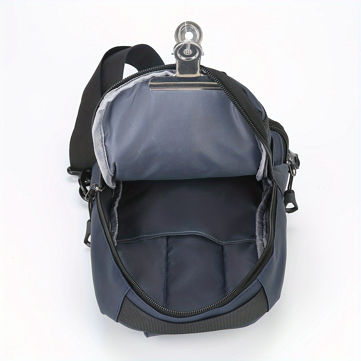 1pc Men's New Large Capacity Bag, Multilayer Storage Crossbody Bag, Trendy Fashion Chest Bag