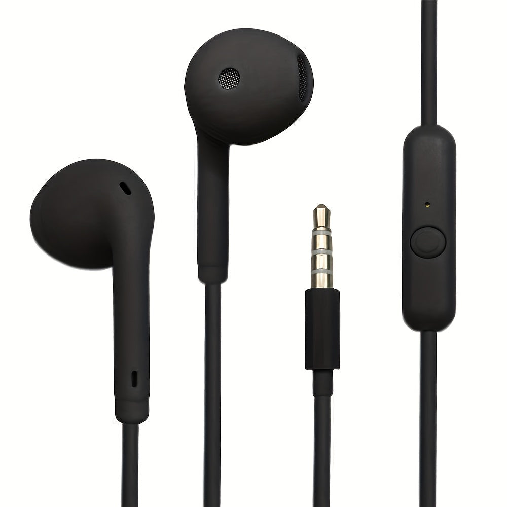Anime-Inspired Wired Earphones with Microphone, 3.5mm Jack, Noise Isolating, Volume Control, Tangle-Free Cable, Plastic Semi-Open-Back Design, Compatible with Cellphones, Ideal for Running - Multiple Colors