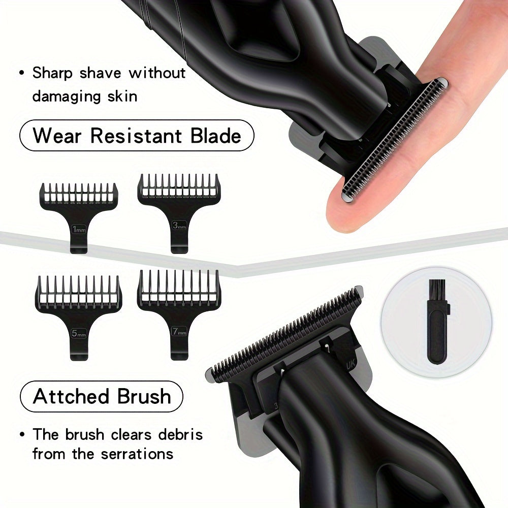 Professional Hair Clippers For Men - Cordless Barber Clippers For Hair Cutting & Grooming, Rechargeable Beard Trimmer