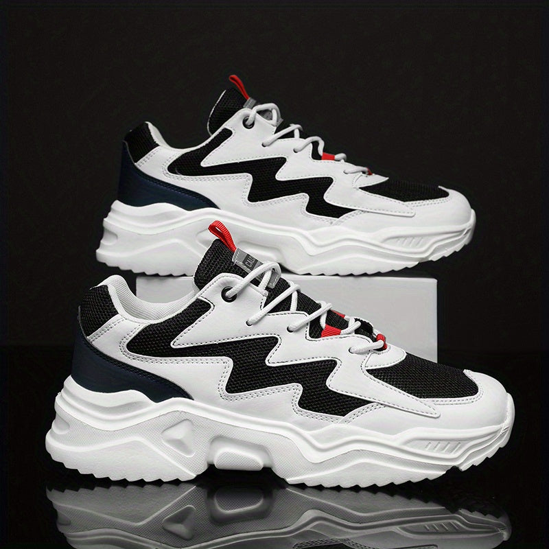 Men's Casual Sports Shoes, Thick-Soled Lace-up Outdoor Leisure Shoes for Men, Available in Multiple Colors