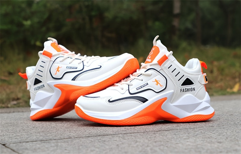 Men'S Basketball Shoes, Athletic Sneakers for Students, High-Top, Shock-Absorbing, Durable, Breathable Footwear Suitable for Concrete Surfaces.
