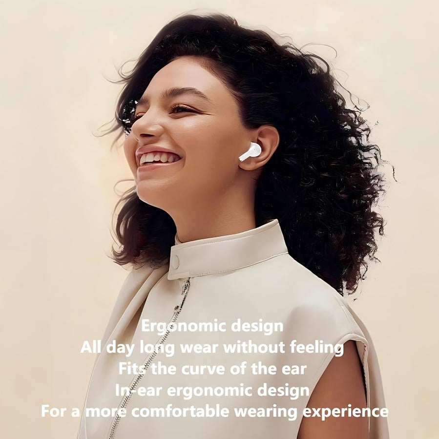 Lightweight wireless in-ear headphones are as light as a feather. Long time wearing will not have the slightest discomfort. Whether you're out shopping, commuting, or working out, it's easy to slip it into your pocket and sta