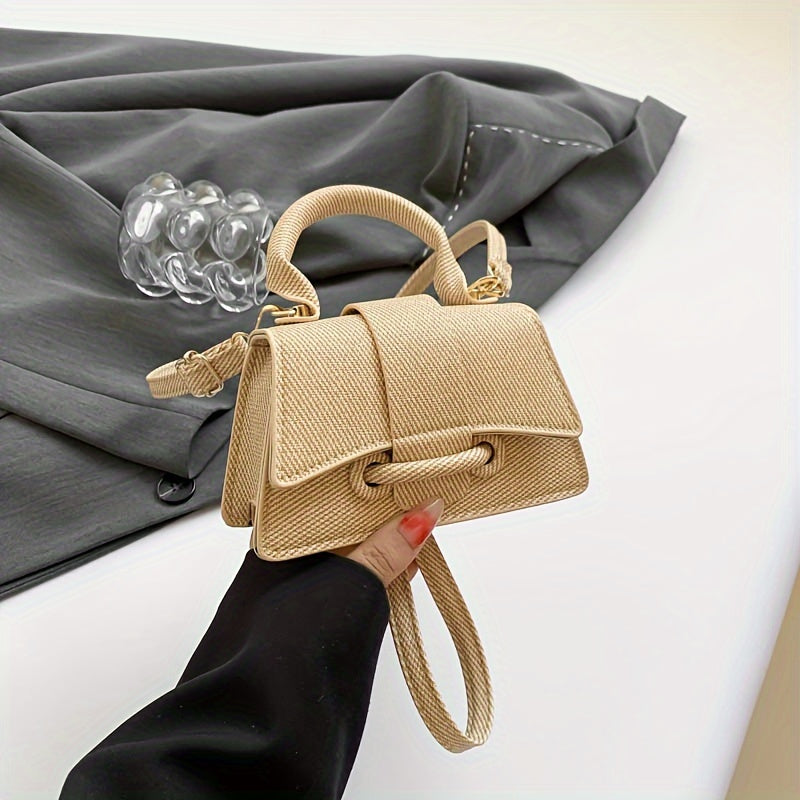 Solid Color PU Mini Fashion Versatile Niche Handbag, Stylish And Easy, Trendy for Commuting And Outings, Women'S Shoulder Crossbody Bag