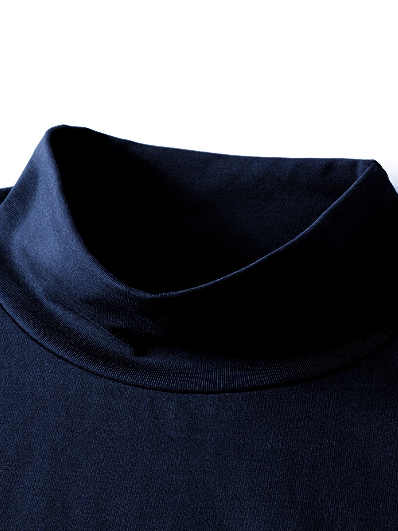 Men's Spring/Autumn Semi-High Neck Simple Outdoor Versatile Long Sleeve T-Shirt