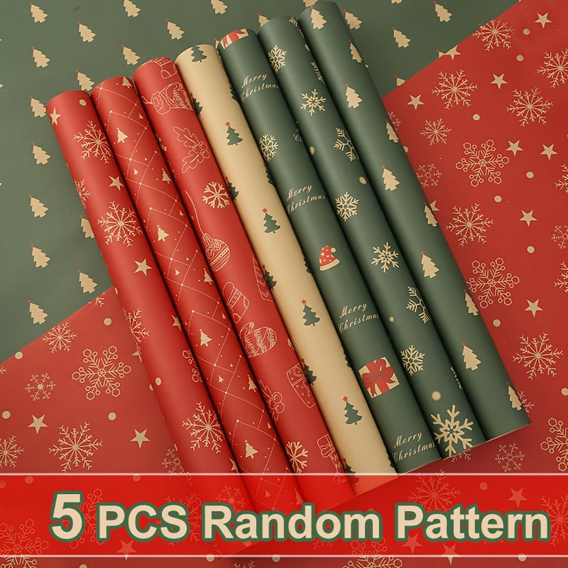 New Christmas-Themed Wrapping Paper, Gift Wrap for New Year Presents, Birthday Boxes & Party Favors – Perfect for Holidays and Celebrations, Holiday Presents, Celebration Decor, Festive Design, Seasonal Print, Durable Wrap,
