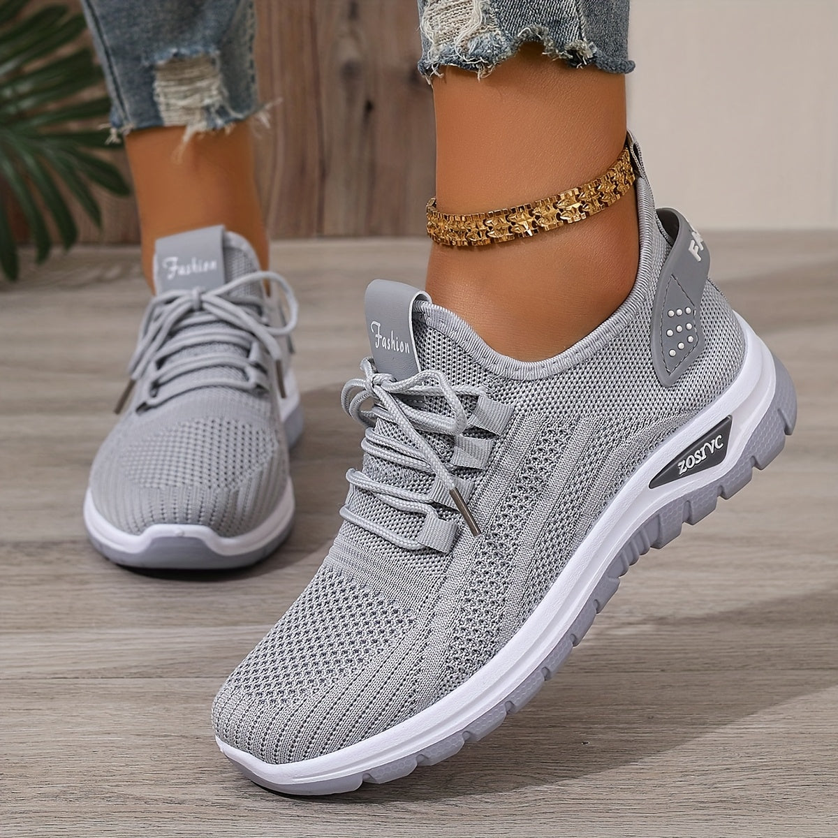 ZOSIVC Cheap Women's Shoes, Slip-on Sneakers for Women, White and Black Comfortable Summer Casual Beach, Vacation, Camping & Casual Attire Shoes | Mesh Upper Ladies' Sneakers - Gifts