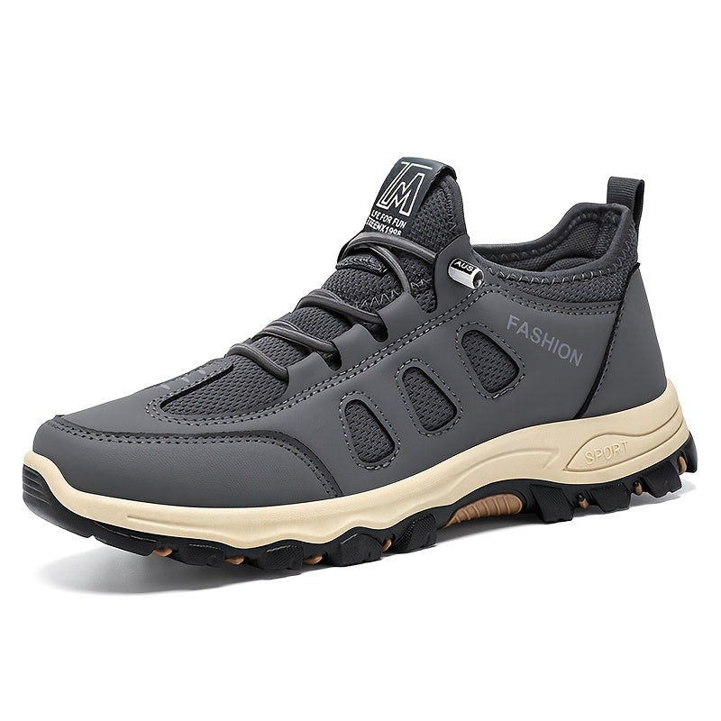 Men's Breathable Running Shoes - New Spring and Autumn Comfortable Casual Sports Shoes, Suitable for All Four Seasons, Soft Sole Anti-slip Shock Absorption Hiking Shoes, Suitable for Men's Outdoor Activities