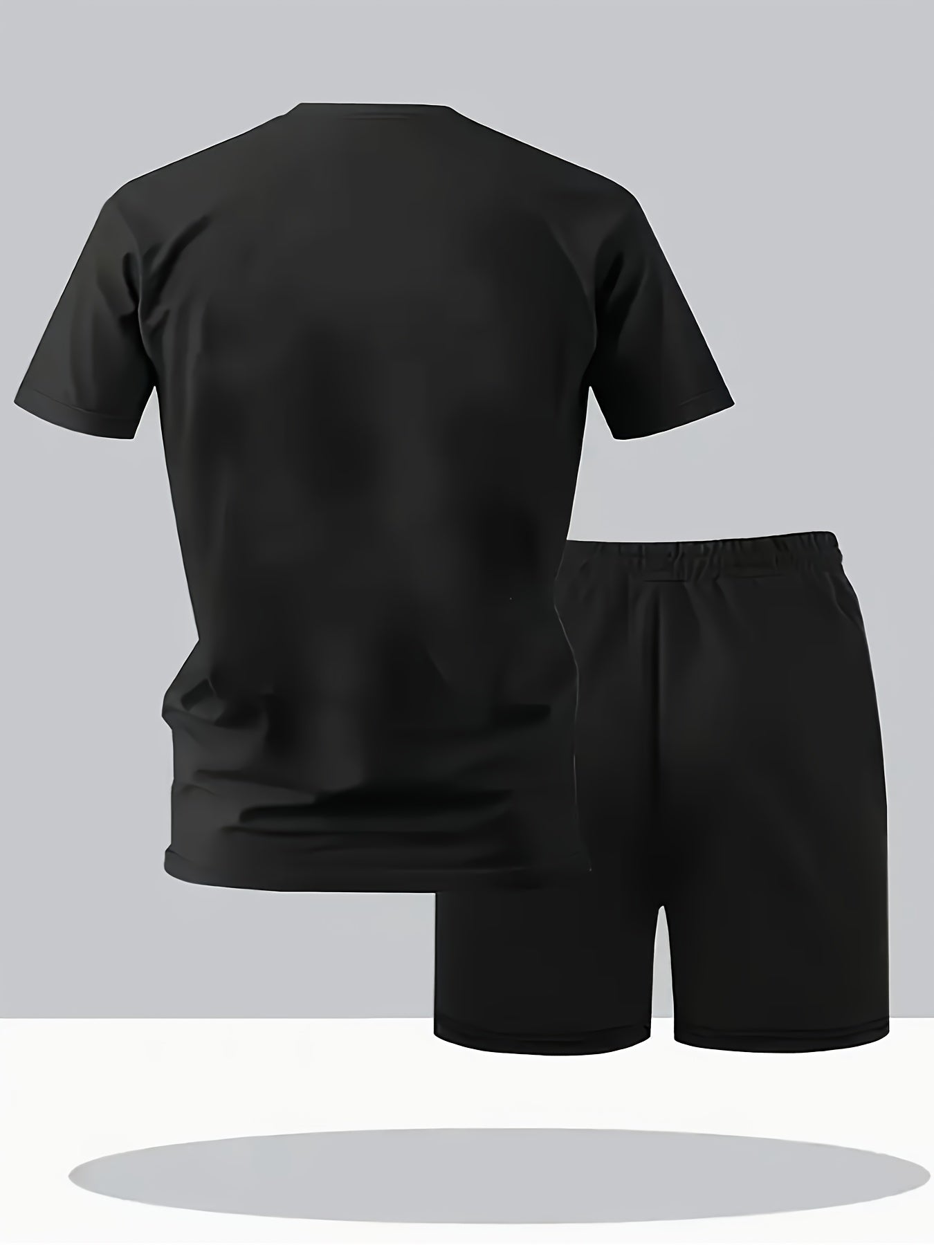 Summer Men'S Casual Sports Short Sleeve T-Shirt and Shorts Set, Comfortable Breathable, Suitable for Outdoor Jogging Running Fitness, Diesel Letter Print Design - 2pcs Set