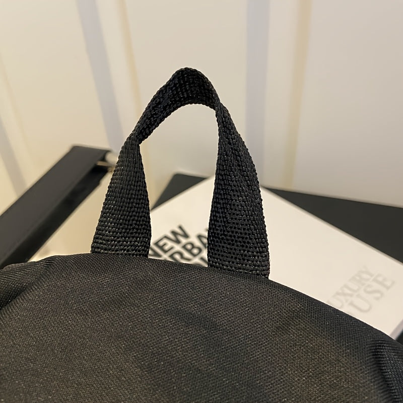 1pc Large Capacity Foldable Backpack - Lightweight Business Laptop Bag with Zipper Closure, Adjustable Shoulder Straps (Up to 50cm), Spacious Main Compartment - Durable Polyester Backpack for Men, Professionals, Students - Tr