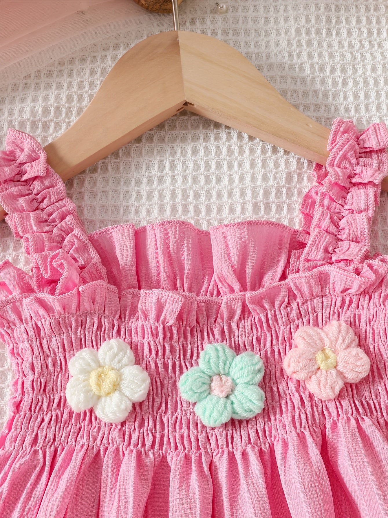 Girls' Summer Cute Floral Shorts and Sleeveless Top Set