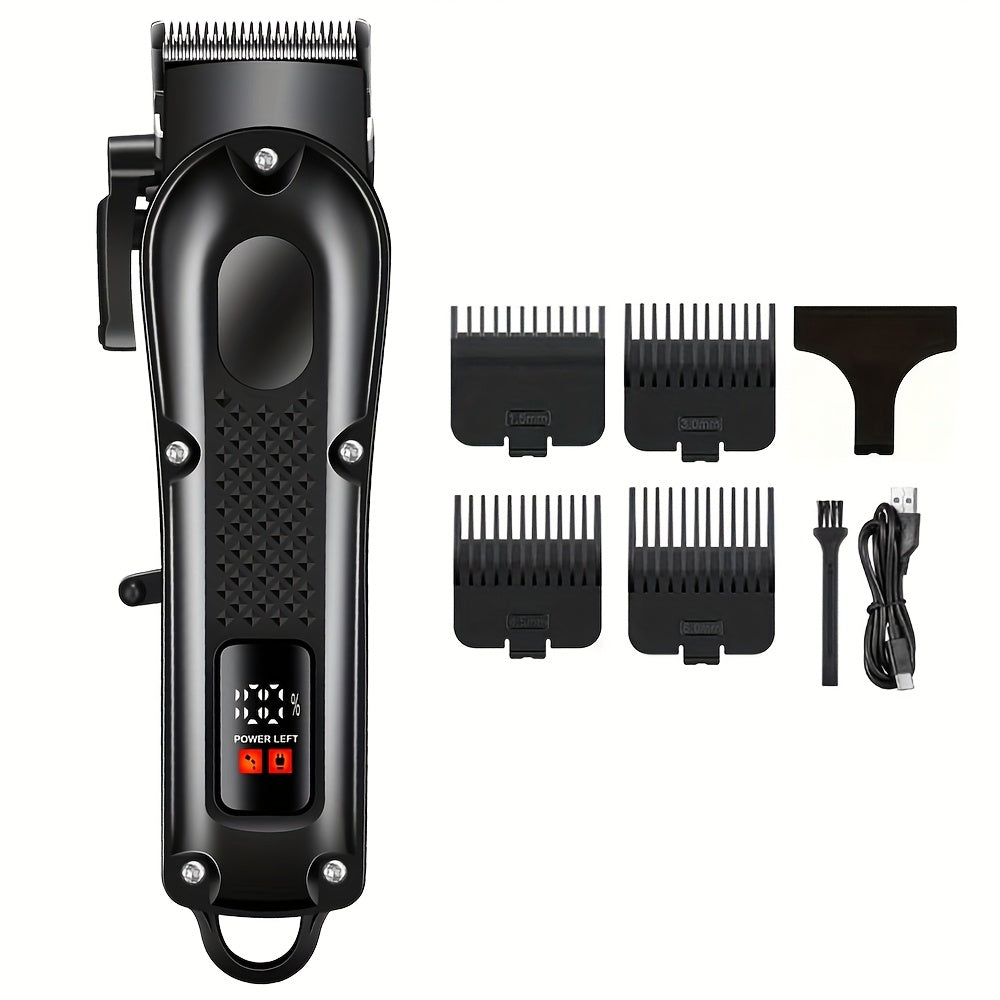 USB Rechargeable Electric Hair Clippers | Professional Home Barber | Portable Hair Trimmer | Black Design | Stylish Hair Cutting Tool | Modern Hair Clipper | Compact Hair Trimmer