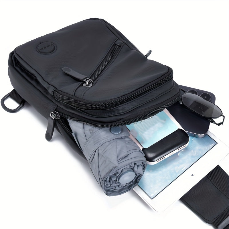 Stylish Men's Chest Bag Multifunctional Student Crossbody Bag Daily Commuting Trendy Versatile Shoulder Bag Outdoor Sports Bag Riding Small Backpack