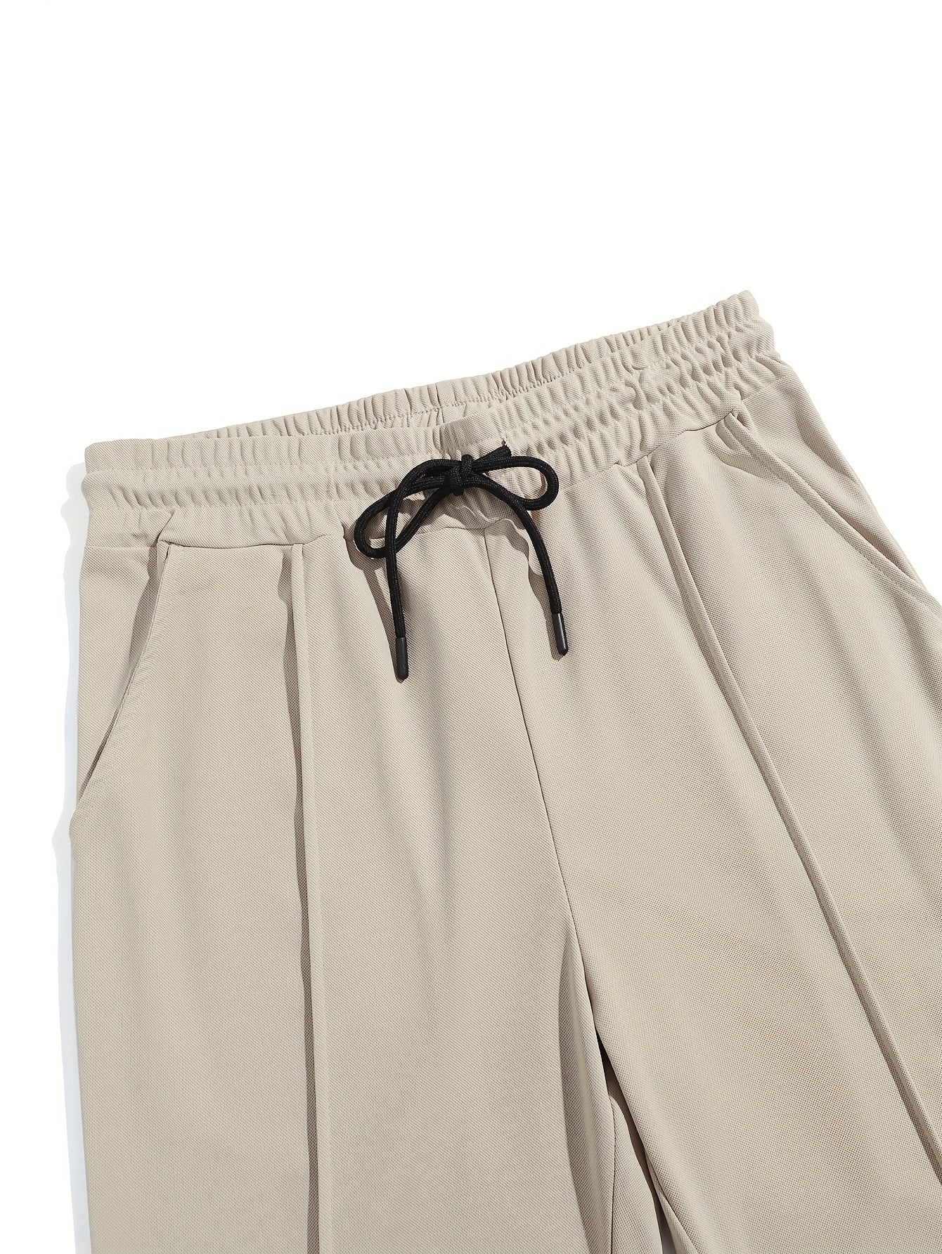 Men'S Summer Solid Color Trendy Casual Suit Collared Short Sleeve Long Pants Suit, Perfect for Outdoor