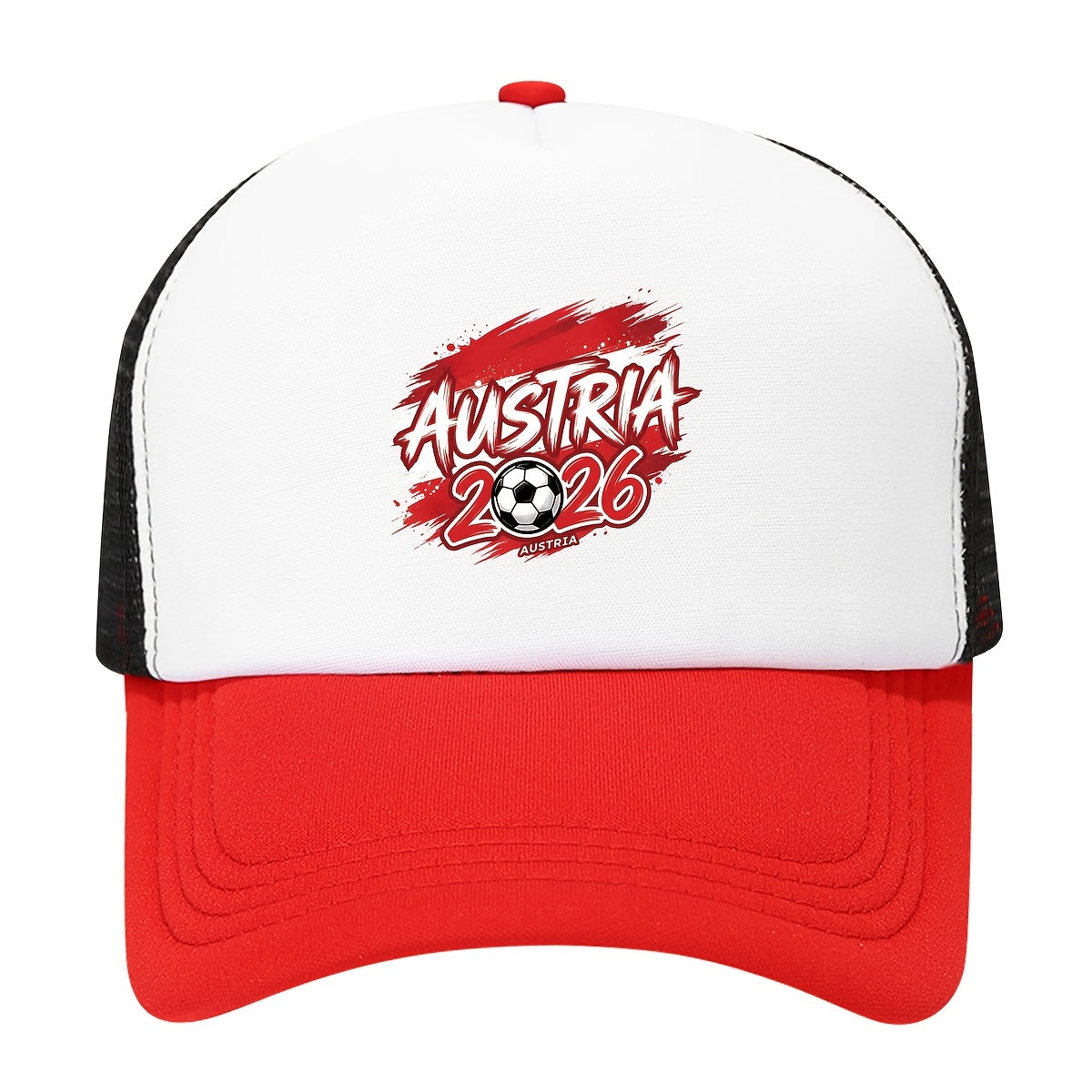 Austria 2026 Soccer Trucker Hat - Breathable Polyester Cap