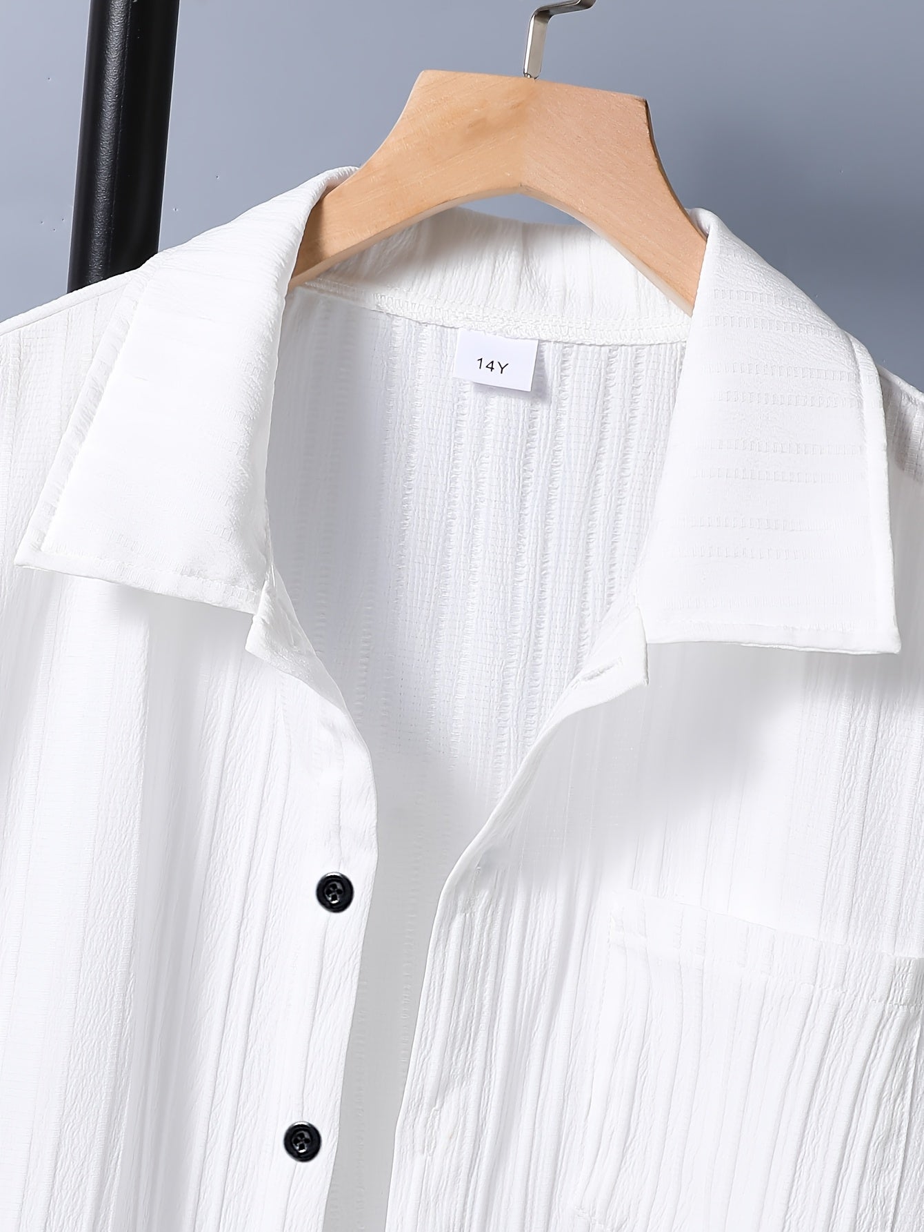 Boys' Casual Short-Sleeve Polo Shirt with Pocket, Summer Style