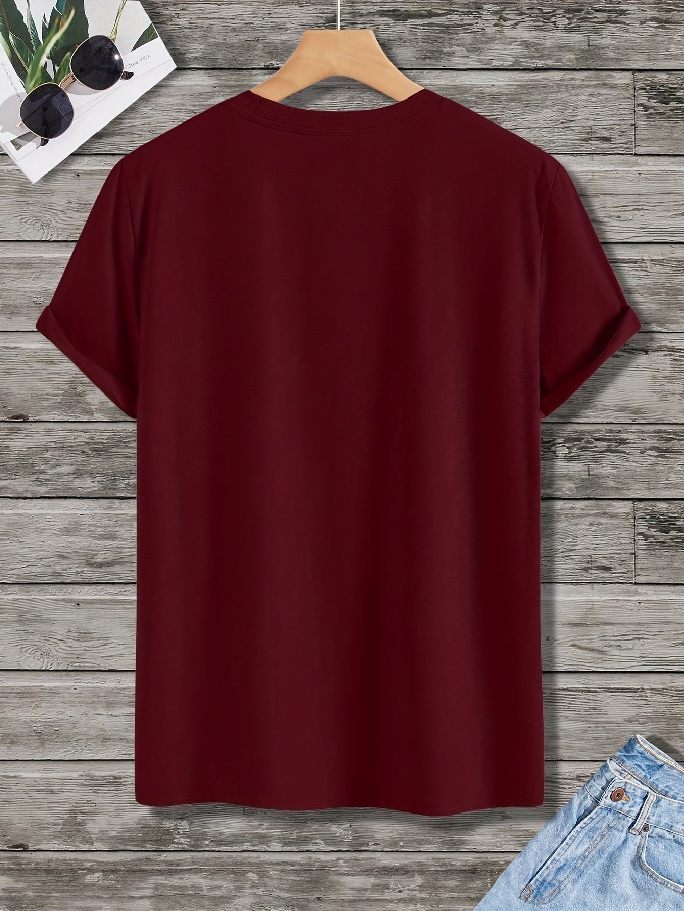 Men's Heavyweight 180gsm Cotton T-Shirt - Dark Gray Crew Neck Tee with Bold "Boston" Print, All-Season Everyday Formal Shirt for Men - Machine Washable Luxury Casual Top, Versatile Clothing, Modern Design, Premium Fabric, S