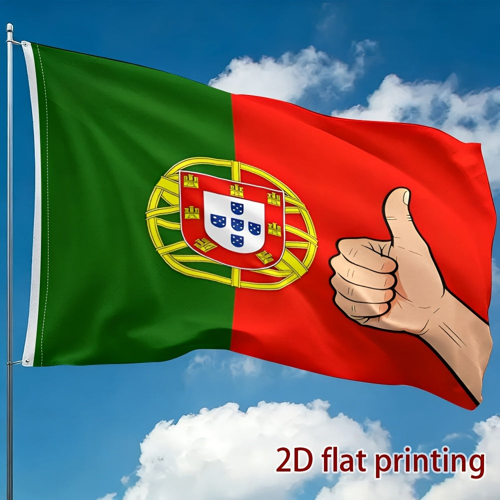 Portuguese National Flag Polyester Fan Banner for Sports Events