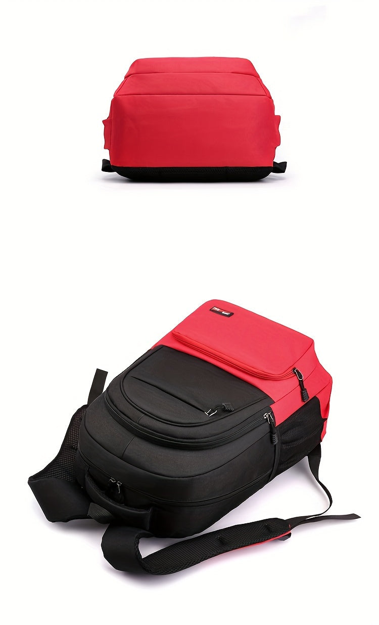 Durable Oxford Fabric Backpack - Spacious, Breathable, Adjustable Strap, Laptop Compartment, Ideal for Hiking, Camping, Travel, School Work - High 46cm, Long 32cm, Thick 19cm, School Backpack Adjustable Strap Backpack D