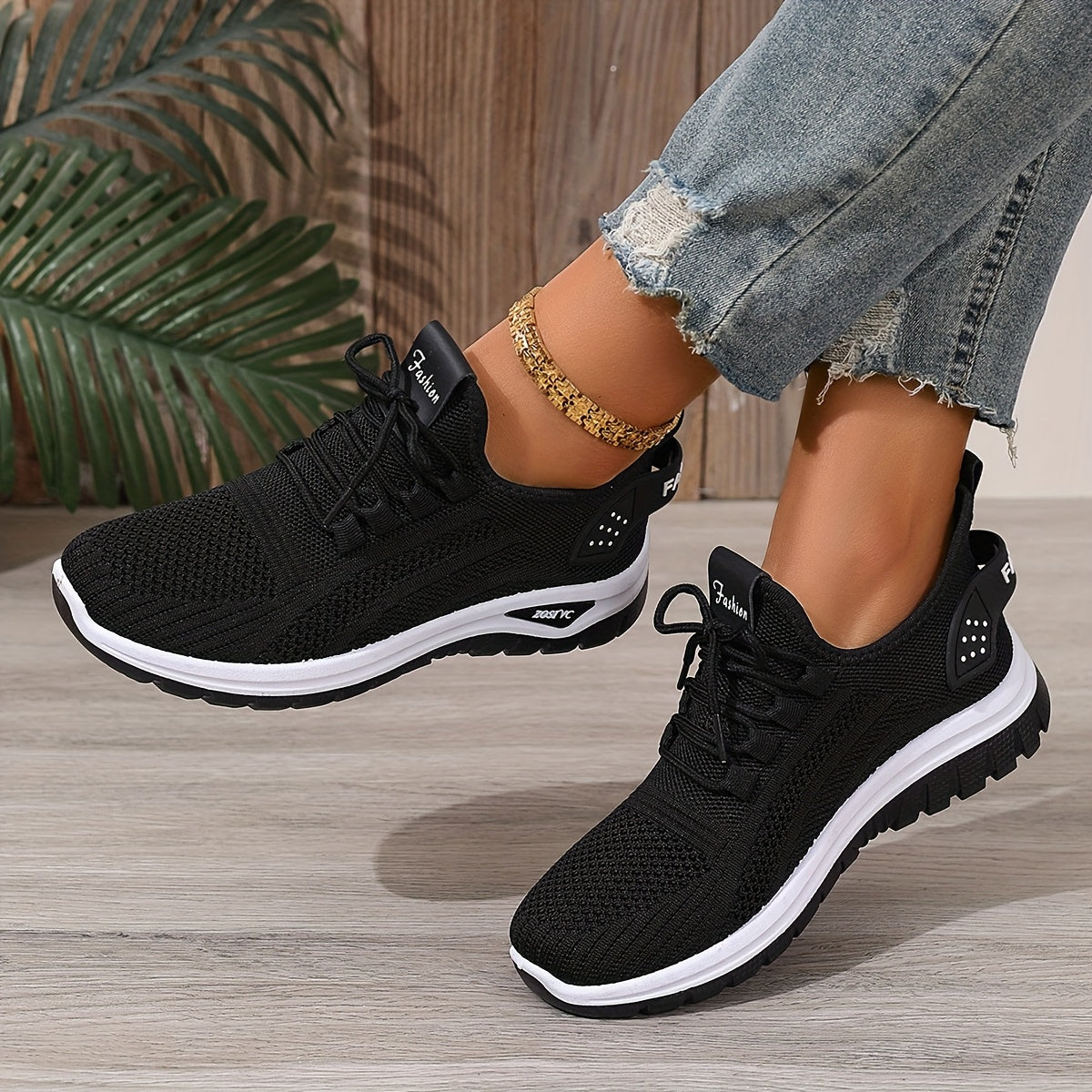 ZOSIVC Cheap Women's Shoes, Slip-on Sneakers for Women, White and Black Comfortable Summer Casual Beach, Vacation, Camping & Casual Attire Shoes | Mesh Upper Ladies' Sneakers - Gifts