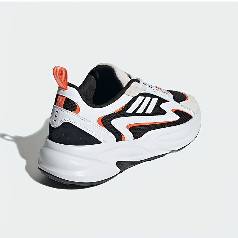 Adidas Men'S Women'S JH7371 Running Shoes - Breathable Mesh Upper, Cushioned EVA Sole, Lightweight Low-Top Design for Gym, Training Casual Wear - White/Black/Orange Accents, Gym Shoes, Sleek Sporty Look, Durable Rubber So