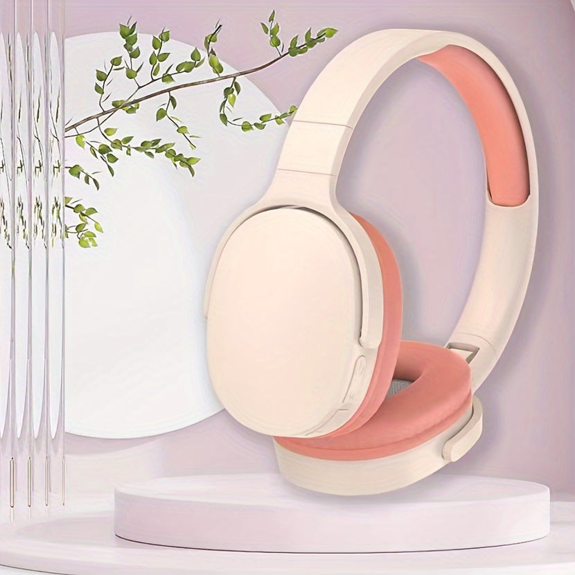 Wireless Headphones 2961 Over-Ear Wrap Style with Retractable Cable, 3.5mm Jack, Push Button Volume Control, Rechargeable Lithium Polymer Battery - Multifunctional with Card Slot and Wired Connectivity Options