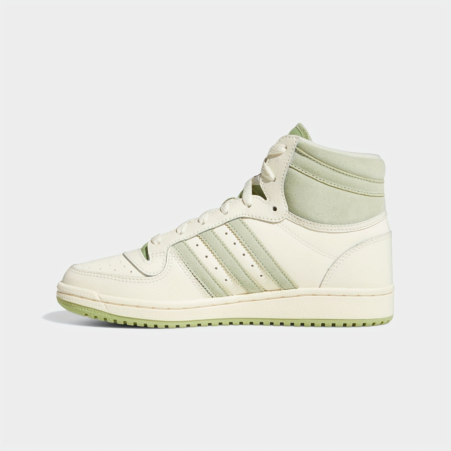 Adidas Women's Clover High-Top Sneakers - Casual Striped Lace-Up Shoes with Synthetic Cover Upper, Breathable Fabric Lining Durable Rubber Sole for All-Season Wear (GX0815), Comfortable Footwear, Laceup Closure, Everyday Fo
