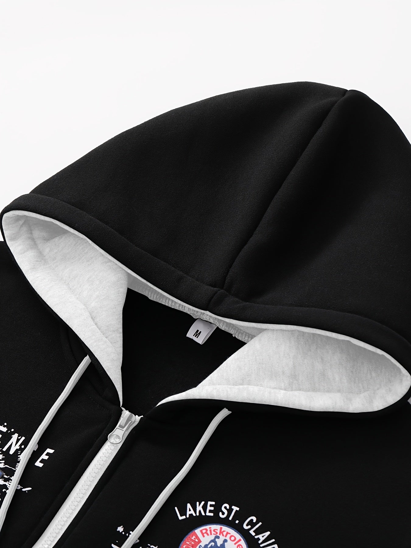Men's Hooded Letter Print Tracksuit, 2pcs Casual Sports Set, Fashion Hoodie With Full-zip And Elastic-waist Pants, Regular Fit, Outdoor Cloth