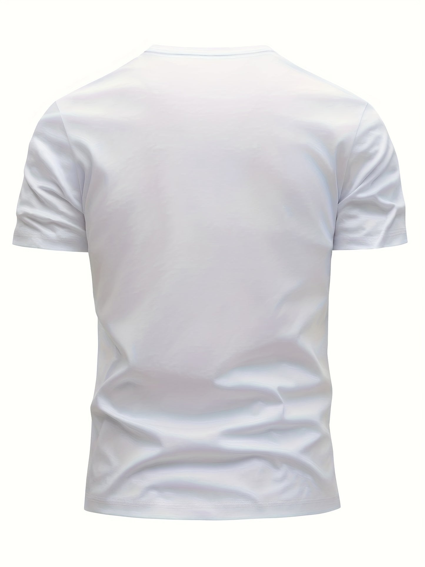 3pcs Mixed Print Deer Pattern Men's Ultra-Lightweight Round Neck T-Shirt - Quick-Dry, Breathable, Sweat-Absorbent Casual Summer Short Sleeve Shirt for Men, Gift Idea with Round Neck Design