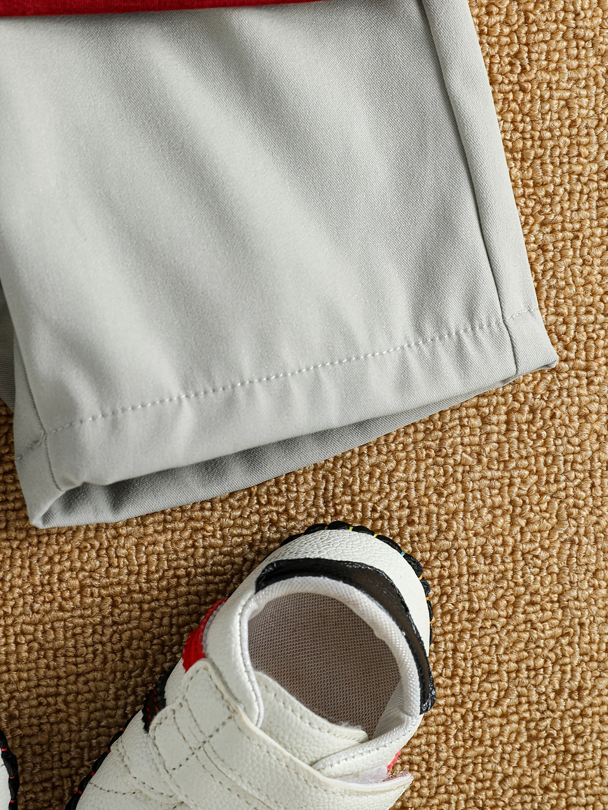 Boys' Summer Stand Collar T-Shirt & Contrast Shorts Set - ayq