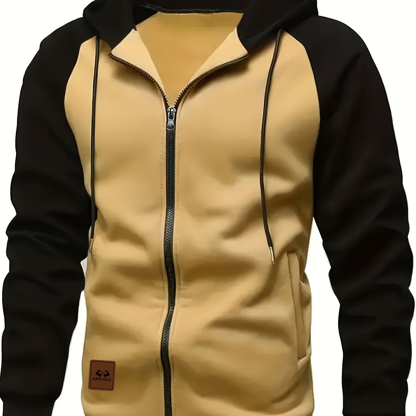 New Men's Colorful Loose Casual Sports Jacket, Zipper Hoodie for Outdoor Use, Simple Autumn Top