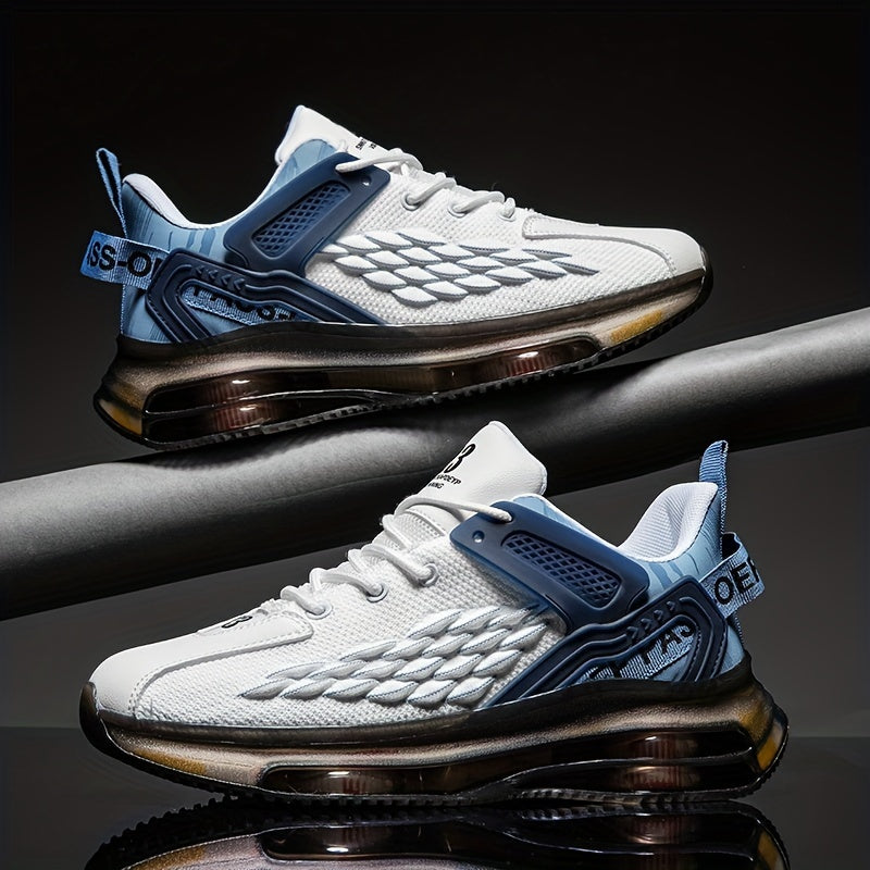 Men'S Casual Sneakers - Comfortable Lightweight Athletic Shoes with Lace-Up Closure, Solid Color Low Top Design, Breathable Fabric Upper Lining, MD Sole - for Active Male
