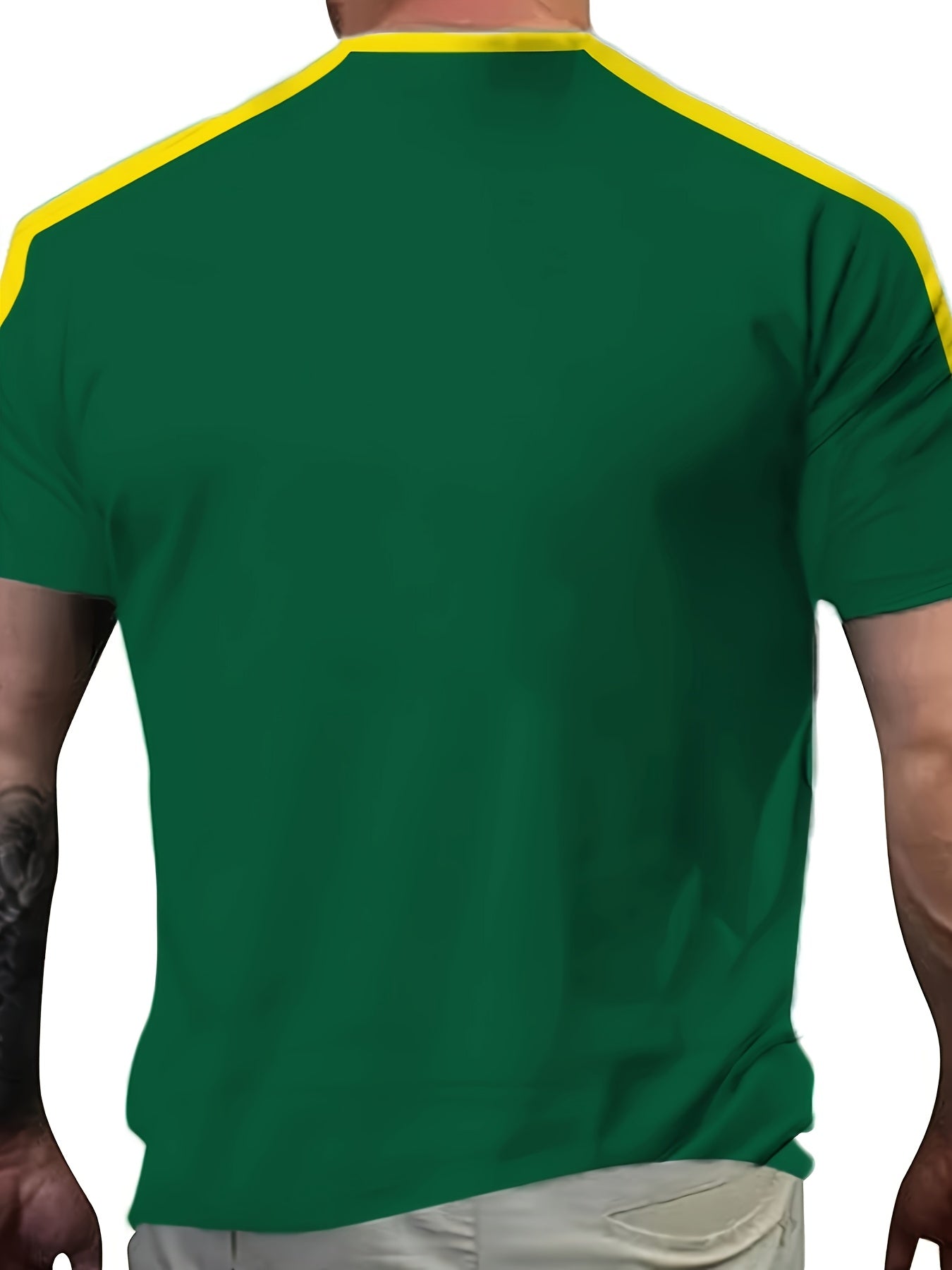 Men'S Casual Short-Sleeve T-Shirt with 3D Digital Printing, Round Neck, Brazilian Style, Made of Slightly Stretchy Polyester Knit Fabric, Suitable for Summer Outdoor Activities And Everyday Wear.