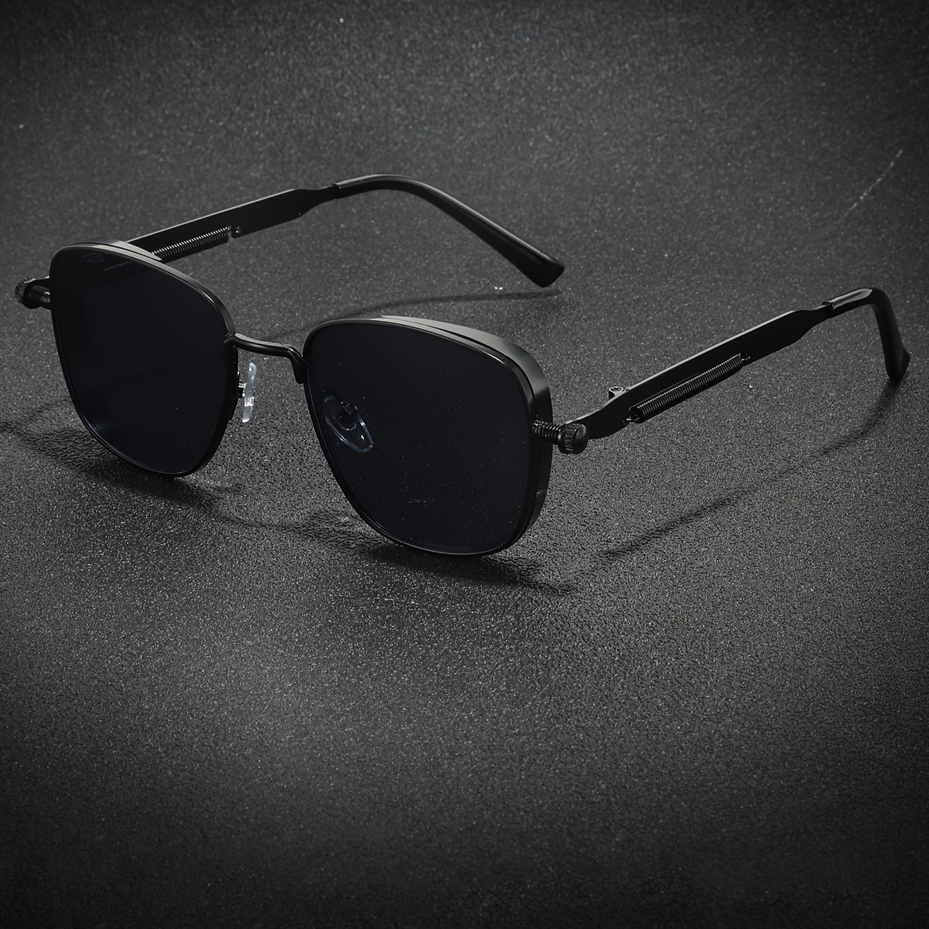 1 retro style, metallic texture, exquisite fashion glasses, unisex decorative dark sheet, suitable for parties and daily wear