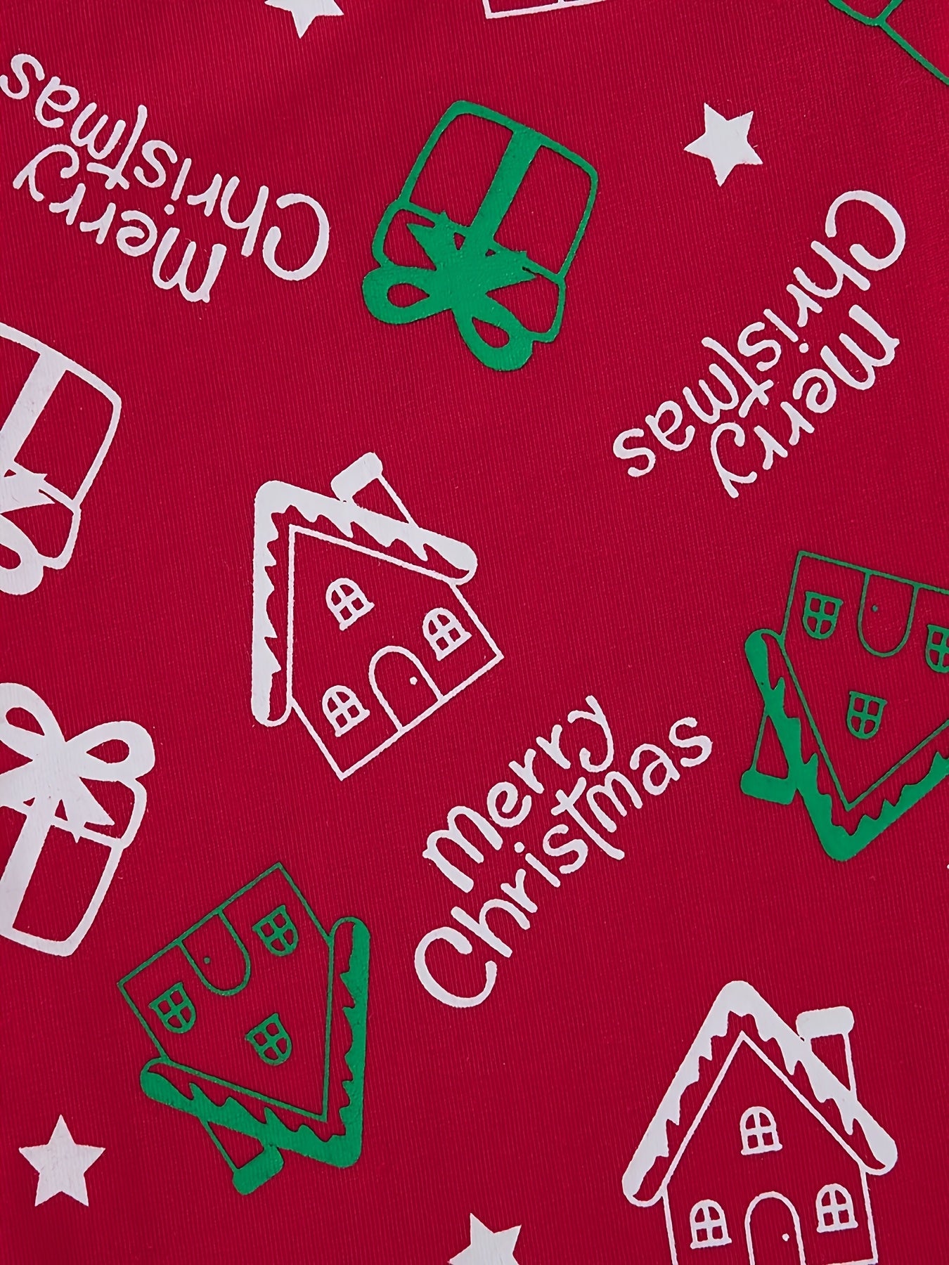 Christmas Set Pajamas Boys and Girls Red Father Christmas Cotton Flame Retardant Suit Christmas Gift Sleigh Car Red Pajama Set Loungewear Two Pieces