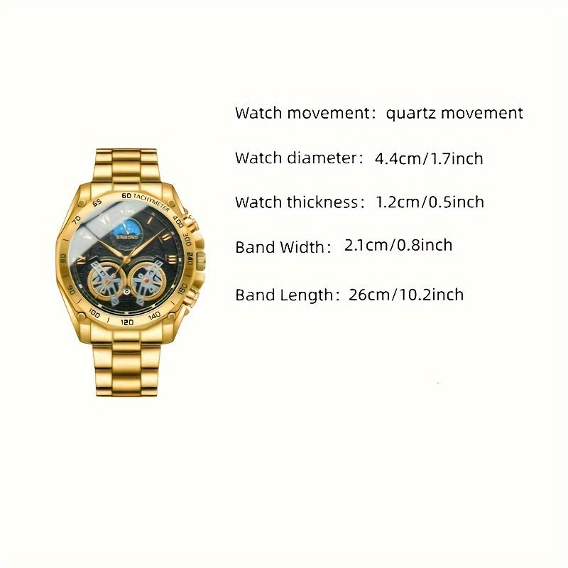 Double Tourbillon Watch Men's Hollow Mechanical Watch Multifunctional Fashion Luminous Wristwatch