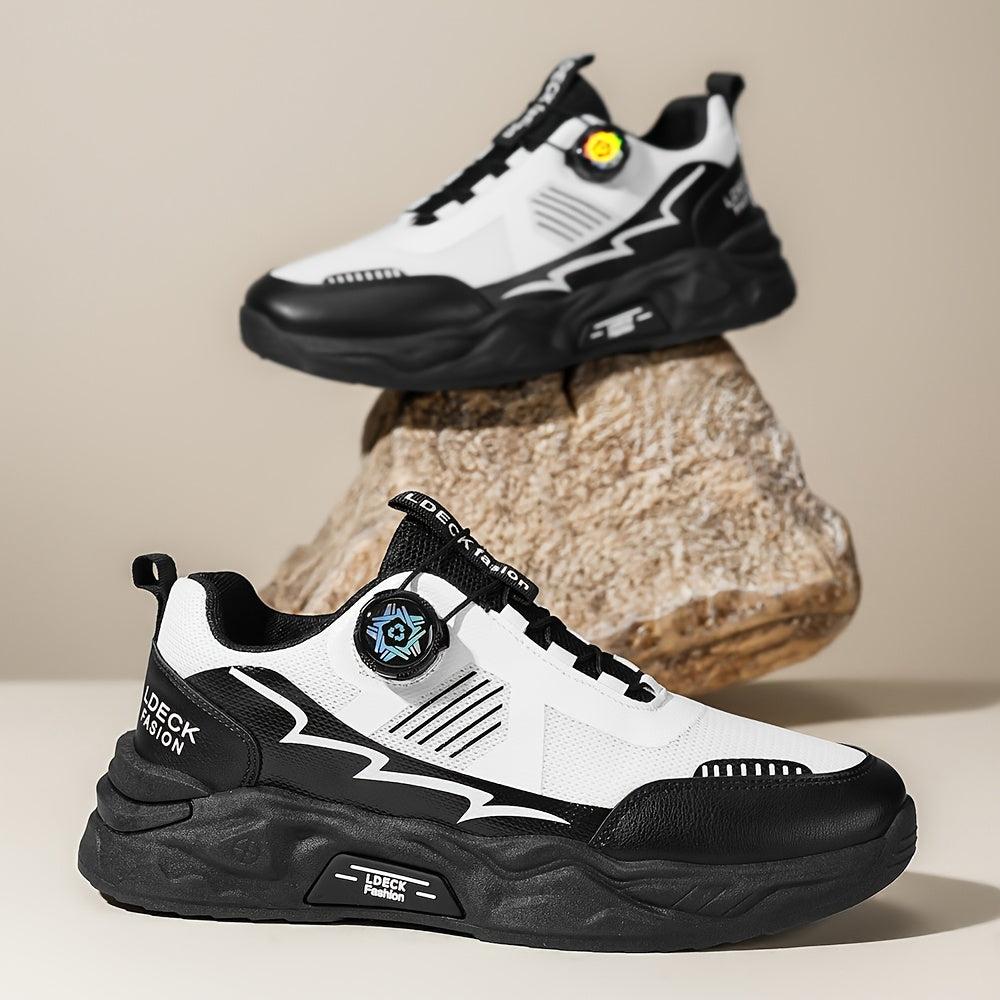 2025 Men'S Slip-Resistant Durable Fashionable Comfortable Height-Increasing Casual Skate Shoes, Low Top Round Toe Lace-Up with Fabric Inner PVC Sole for All Seasons, Street Style Casual Footwear Modern Look Sneakers Dur