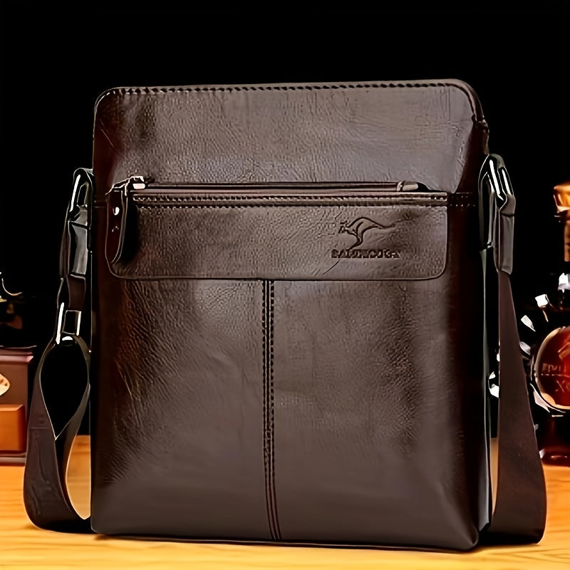 1pc Large Capacity Men'S Shoulder Bag - Adjustable Crossbody Sling with Multiple Compartments, Brown Business Casual Bag for Work, Travel, Everyday Use - Unique Gift for Him, Birthday, Christmas, Work Shoulder Bag, Sophisti