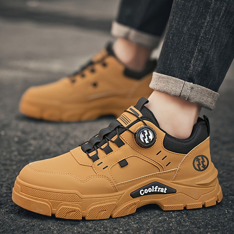 Men's Sports Shoes 2025 Spring New Low-Top Slip-On Rotating Button Comfortable Lightweight Trendy Casual Sneakers
